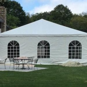 30' tent window sidewalls are great for comfort in cold temperatures while still allowing natural light inside. The sidewalls are 8' tall and 30' long.