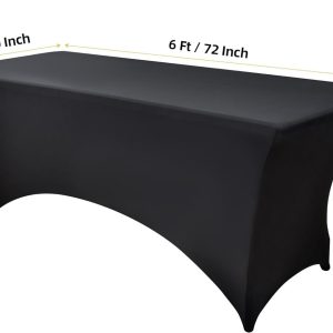 Spandex, Black 6' Table